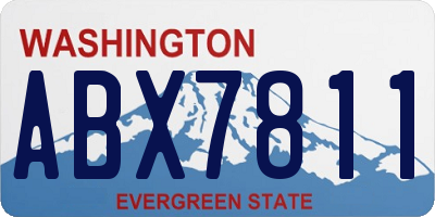 WA license plate ABX7811
