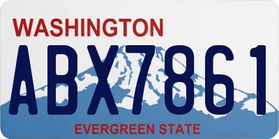 WA license plate ABX7861