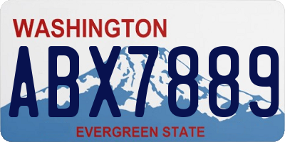 WA license plate ABX7889