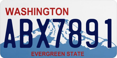 WA license plate ABX7891