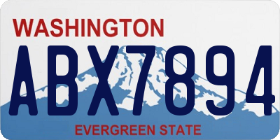 WA license plate ABX7894