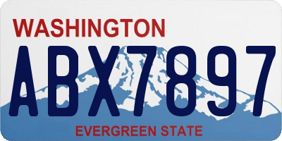 WA license plate ABX7897