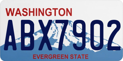 WA license plate ABX7902