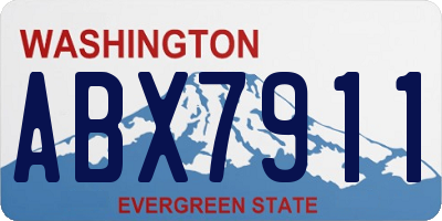 WA license plate ABX7911