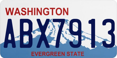 WA license plate ABX7913