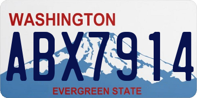WA license plate ABX7914