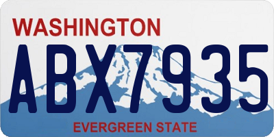 WA license plate ABX7935