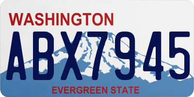 WA license plate ABX7945