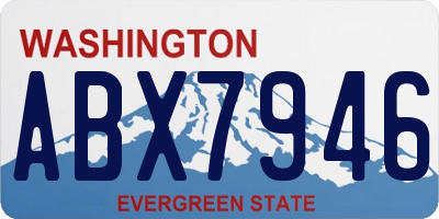 WA license plate ABX7946