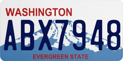 WA license plate ABX7948