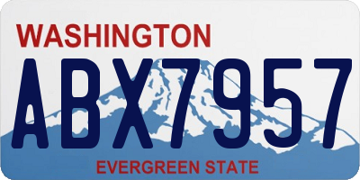 WA license plate ABX7957