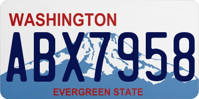 WA license plate ABX7958