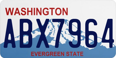 WA license plate ABX7964