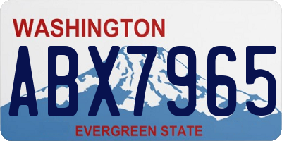 WA license plate ABX7965