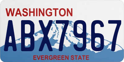 WA license plate ABX7967