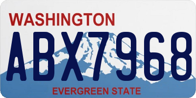 WA license plate ABX7968