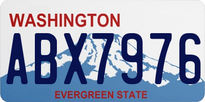 WA license plate ABX7976