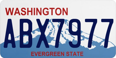 WA license plate ABX7977