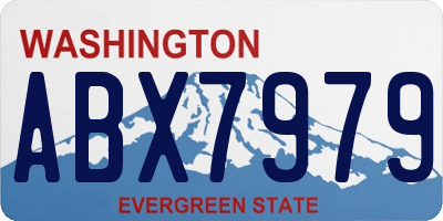 WA license plate ABX7979