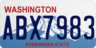 WA license plate ABX7983