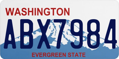 WA license plate ABX7984
