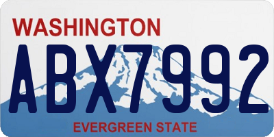 WA license plate ABX7992