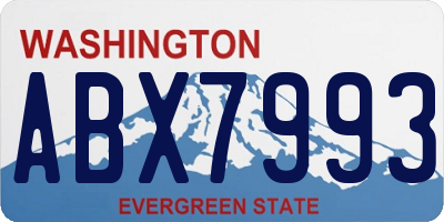 WA license plate ABX7993