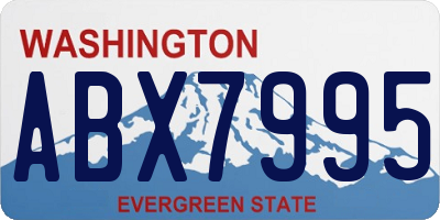WA license plate ABX7995