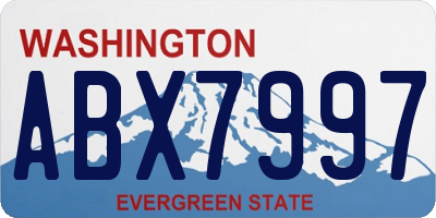 WA license plate ABX7997