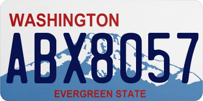 WA license plate ABX8057