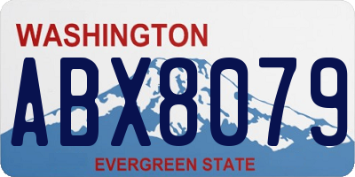 WA license plate ABX8079