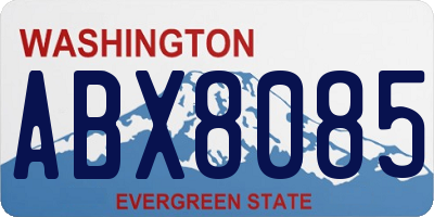 WA license plate ABX8085