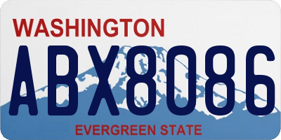 WA license plate ABX8086