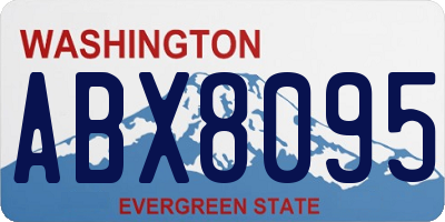 WA license plate ABX8095