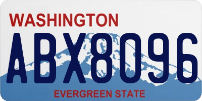 WA license plate ABX8096