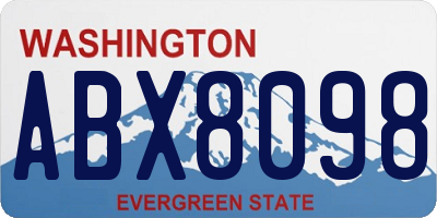 WA license plate ABX8098