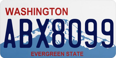 WA license plate ABX8099