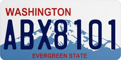 WA license plate ABX8101