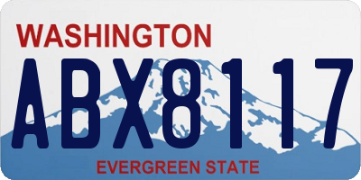 WA license plate ABX8117
