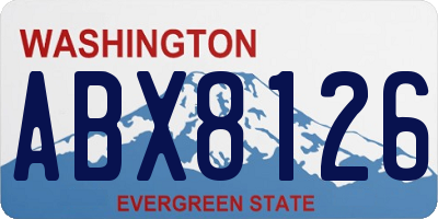WA license plate ABX8126