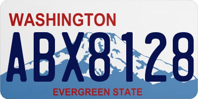 WA license plate ABX8128