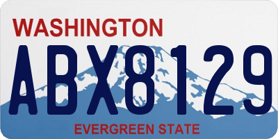 WA license plate ABX8129
