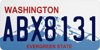 WA license plate ABX8131
