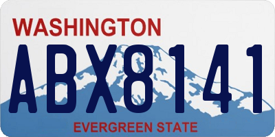 WA license plate ABX8141