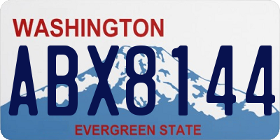 WA license plate ABX8144