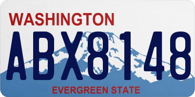 WA license plate ABX8148