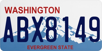 WA license plate ABX8149