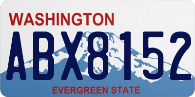 WA license plate ABX8152