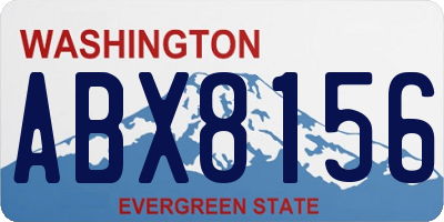 WA license plate ABX8156