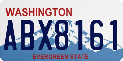 WA license plate ABX8161